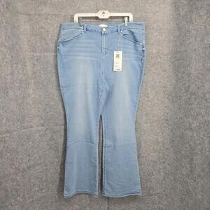 1822 Denim Plus Woman Jeans Chrisley 24W Blue‎ Better Butter High Rize Straight